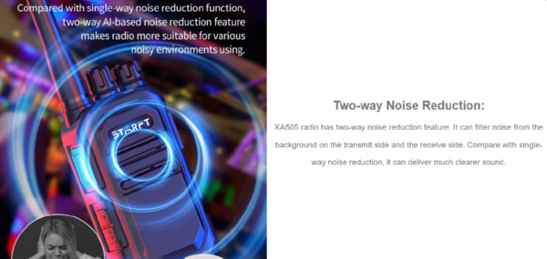 Chierda XA505 Noise Cancelling Walkie Talkie